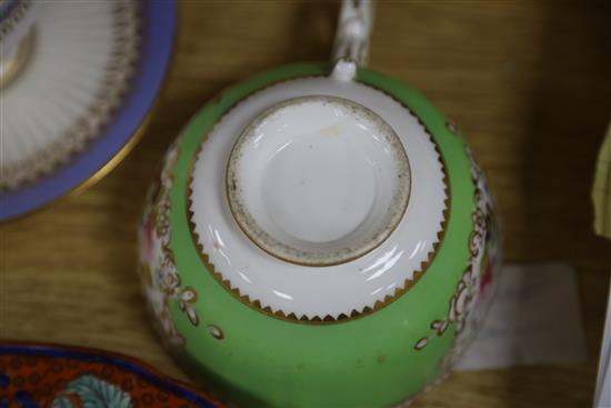 A quantity of mixed cabinet cups and 19th century and later ceramics
